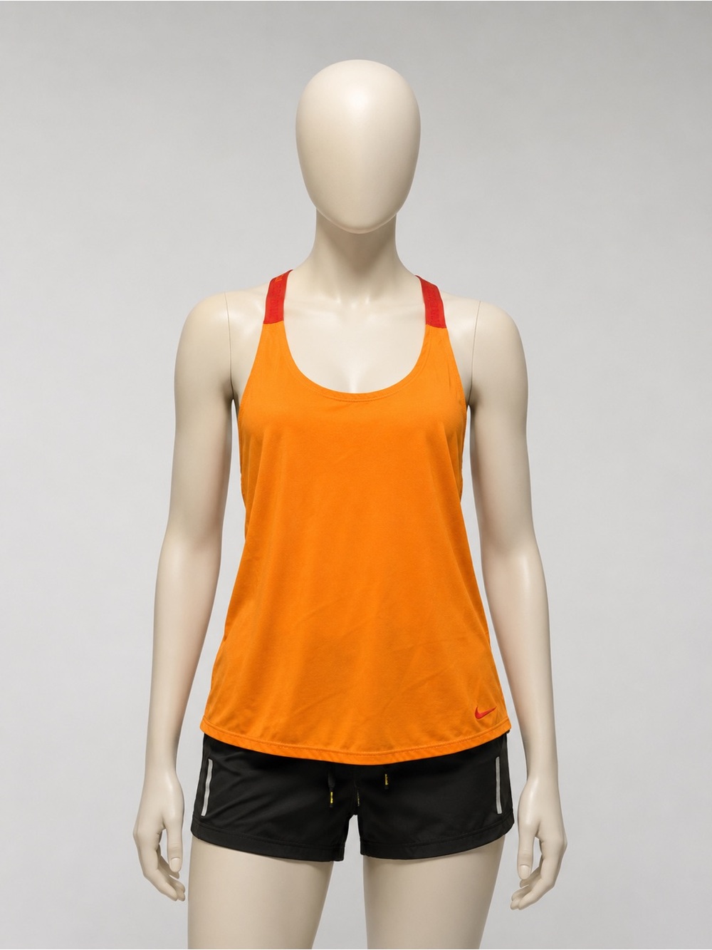 Nike Women’s Neon Orange Dri-Fit Racerback Athletic Workout Tank Top Flowy Fit E